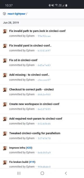 Commit log with no swearing