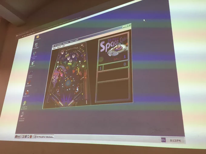 Same window but with pinball open.