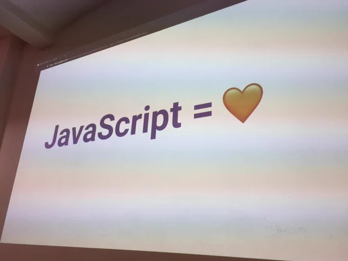 “Javascript = 🧡”