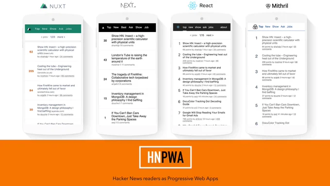 Hacker News readers as Progressive Web Apps