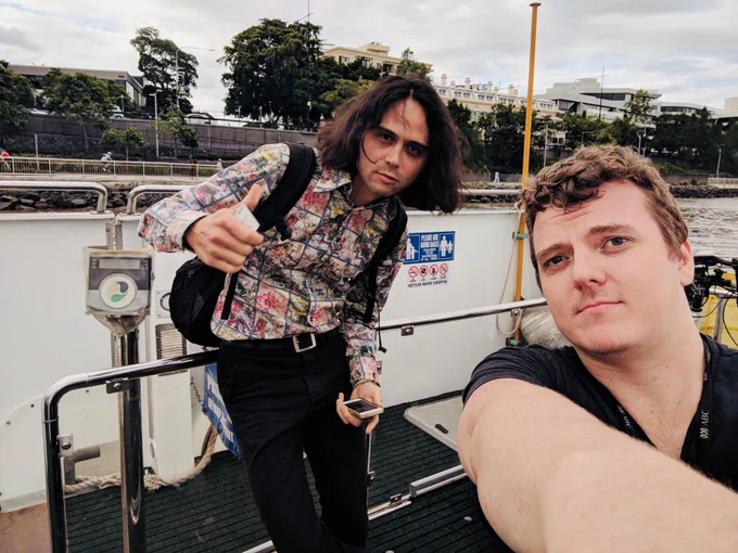Josh Byrd and Ash Kyd on the CityCat