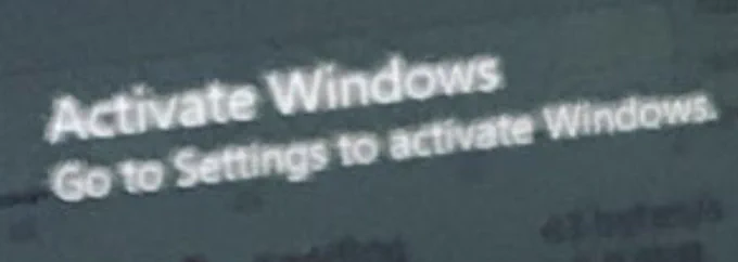Activate windows alert