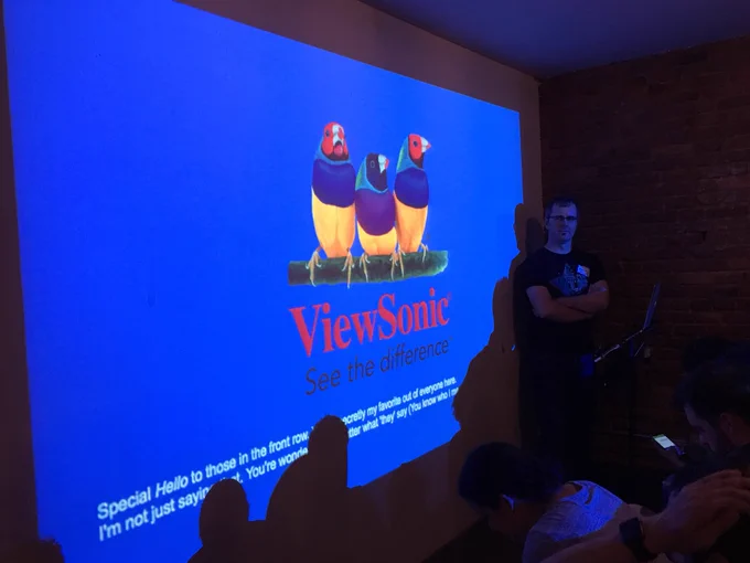 Slide with view sonic logo