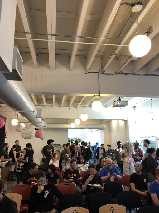 Room full of people at meet up