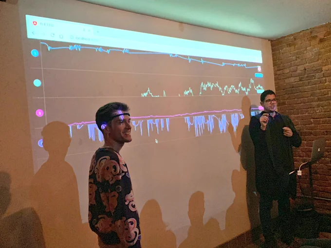 Dan and brain wave demo Alex built