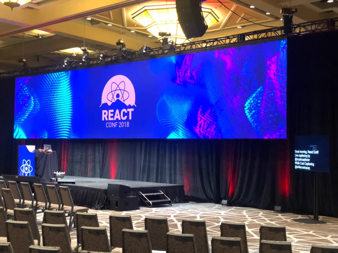 photo of React Conf stage