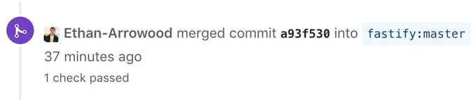 Commit merge message of my first commit to fastify/master