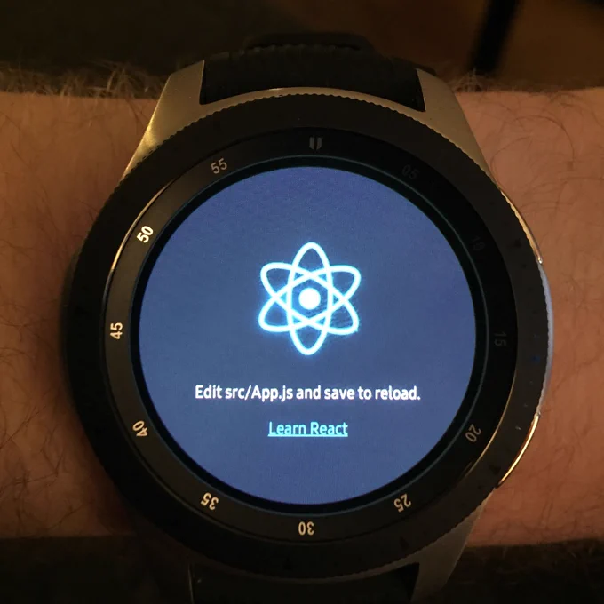 Create React App on a Galaxy Watch
