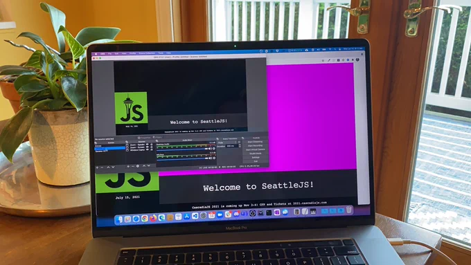 OBS running on a Macbook.