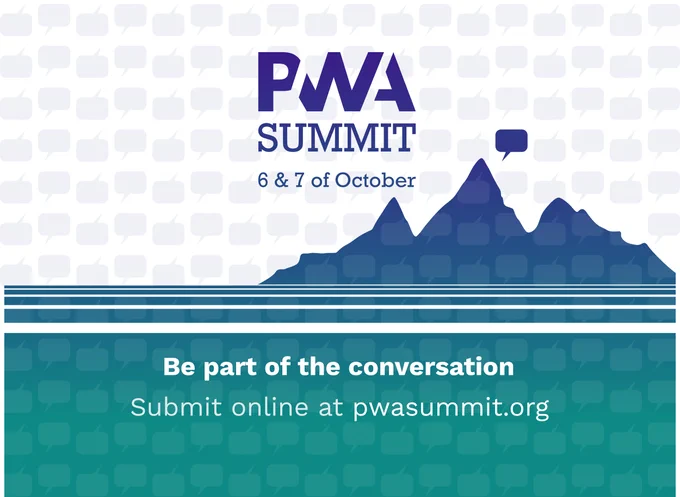 PWA summit logo, be part of the conversation