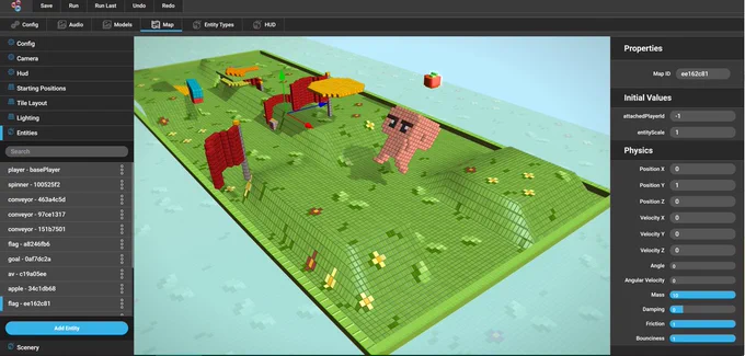 web based 3d multiplayer game editor