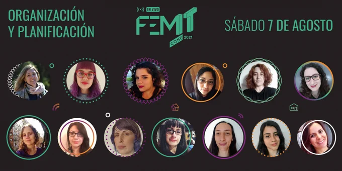 Fotos del equipo de Organización y Planificación de FemITConf2021