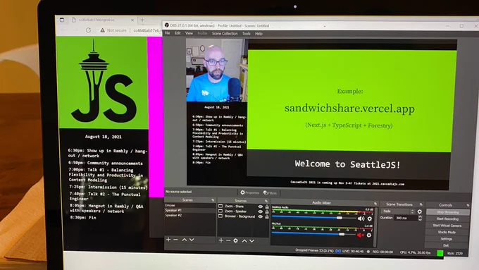 Pic of my laptop running OBS