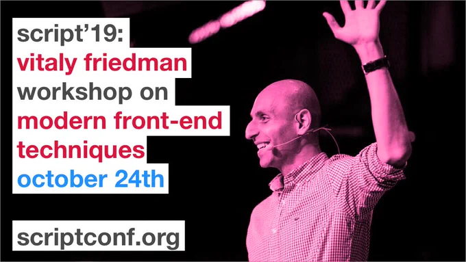 Vitaly's workshop on modern front-end techniques on October 24th