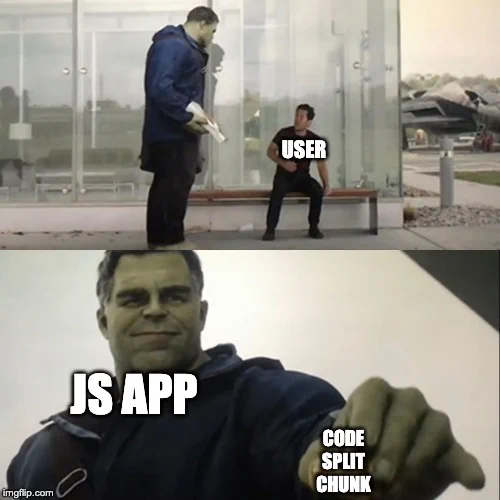 big js hulk only handing code split chunk taco to user