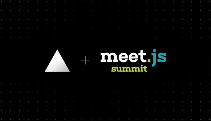 ZEIT and meet.js Summit logos on a dark background with a dot pattern