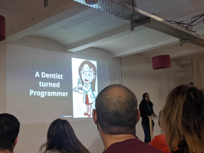 Slide: dentist turned developer 