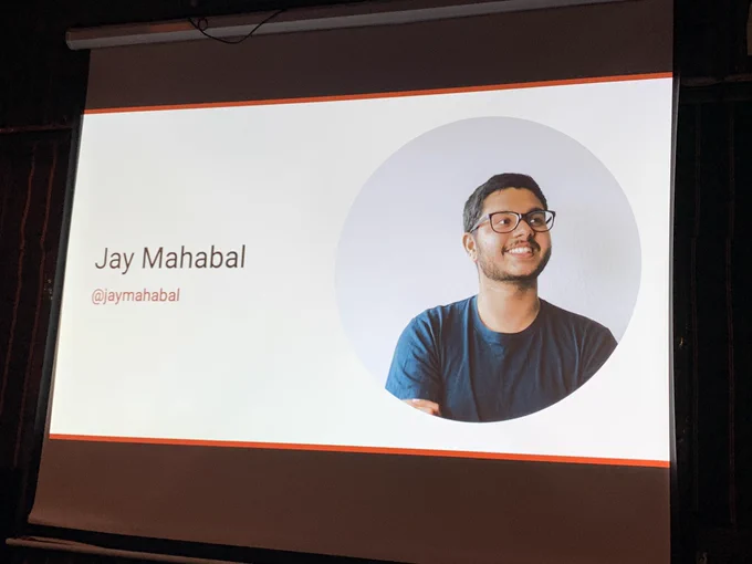 Slide showing Jay Mahabal