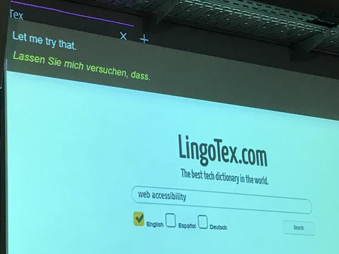 English and German captions at the top of the slide.