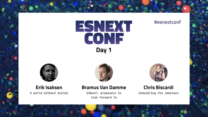 Day one speaker lineup, available on esnextconf.com