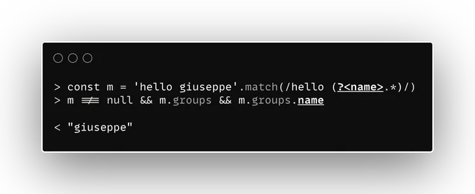 In JavaScript you can assign a name to a regular expression capturing group with ?<name of the group>