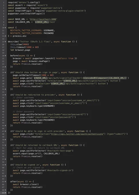 Twitter integration test source