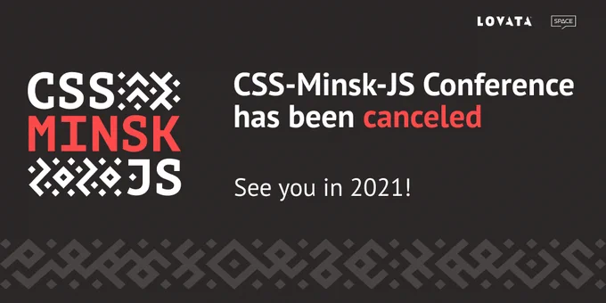 The banner with the cancelation message