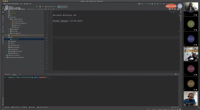 Screenshot from  jitsi.org with editor on screen sharing mode