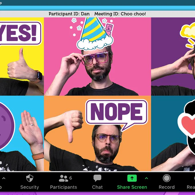 Video thumbnail includes a grid of images of me with silly expressions and cartoonish overlays.