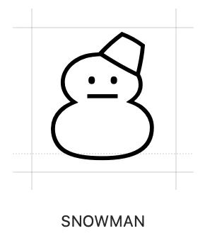 snowman unicode symbol, which is a big stack of snow with a fez