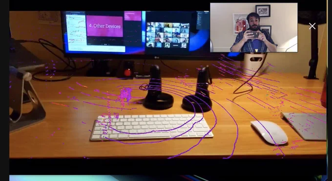 AR visualisation of LIDAR data