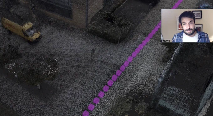 Colourised LIDAR data over time