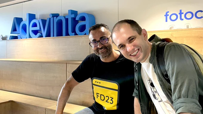Joan Leon & Andrey Sitnik at Adevinta Spain office