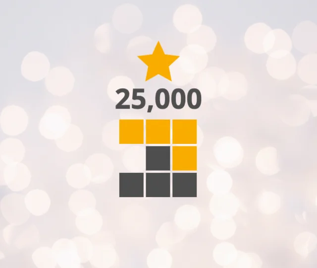 A star, the number 25000 and the pnpm logo