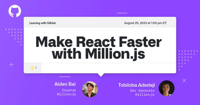 Make React Faster with Million.js featuring Aiden Bai and Tobiloba