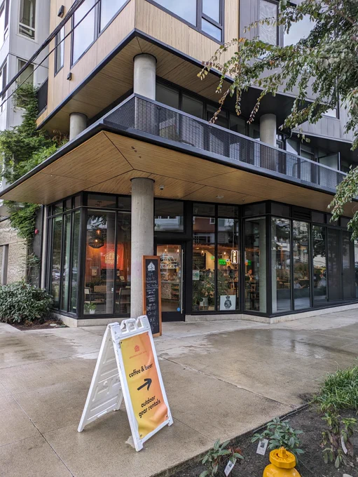 The front door of Gearhouse in Capitol Hill neighborhood in Seattle, WA
