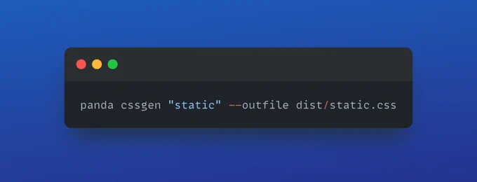 panda cssgen "static" --outfile dist/static.css