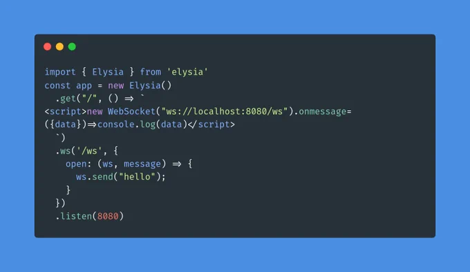 An 11 line equivalent program that uses Elysia instead of hono