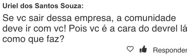 Pergunta: Se vc sair dessa empresa, a comunidade deve ir com vc! Pois vc é a cara do devrel lá, comofaz?
