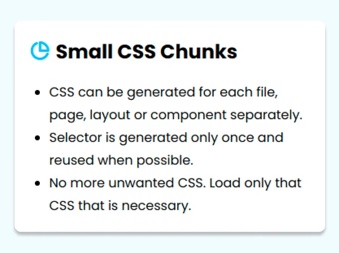 Stylify - Feature - Small CSS Chunks