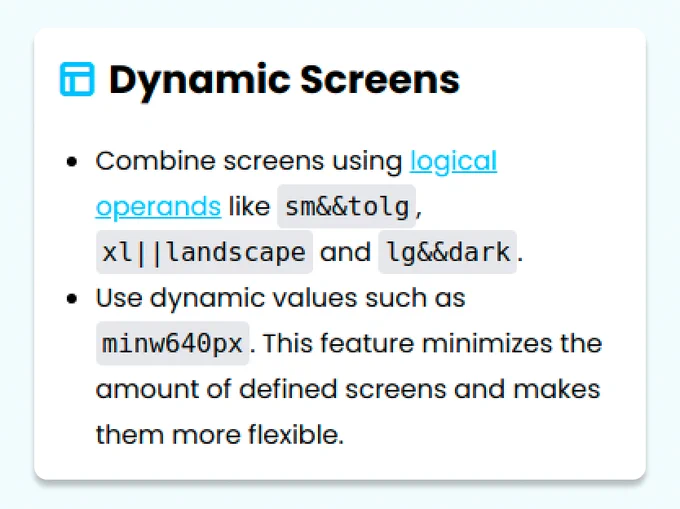 Stylify.dev - Dynamic Screens and logical operands
