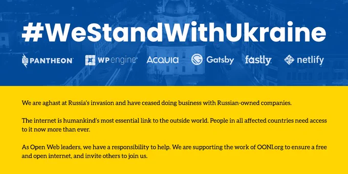 Along with many Open Web leaders, Gatsby stands with Ukraine.