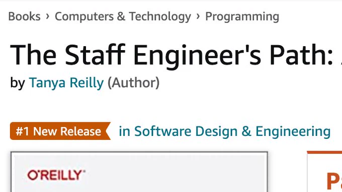 My book (!) on amazon with a label saying "#1 New Release in Software Design & Engineering"