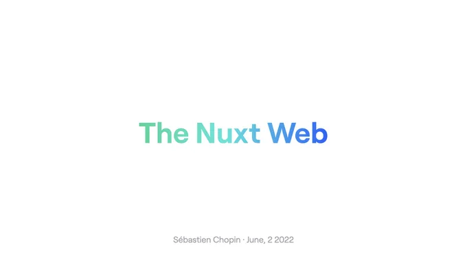 The Nuxt Web