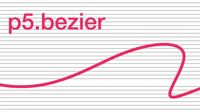 A pink bezier curve