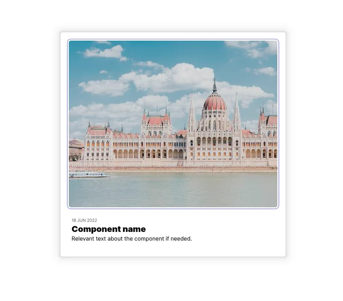 A screenshot of a card component that is ready to customize or use out of the box