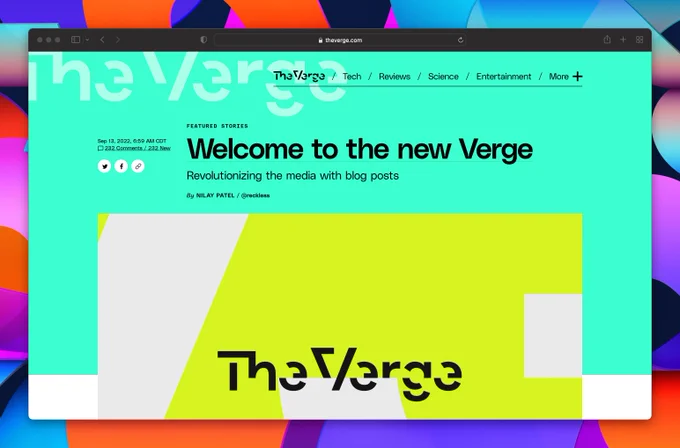 New version of the The Verge