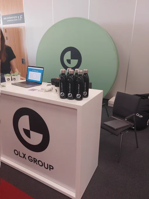OLX Group booth at meet.js summit