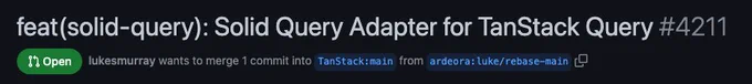 feat(solid-query): Solid Query Adapter for TanStack Query