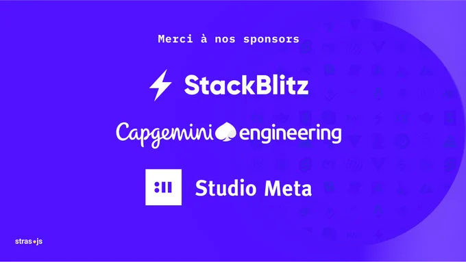 Remerciement à nos sponsors: StackBlitz, Capgemini Engineering et Studio Méta